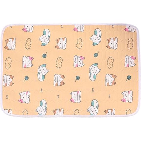 Set di 2 tappetini rinfrescanti Ortviai per gatti, arancioni, 70x50 cm, lattice naturale, traspiranti, autoraffreddanti, lavabili. (1/2)
