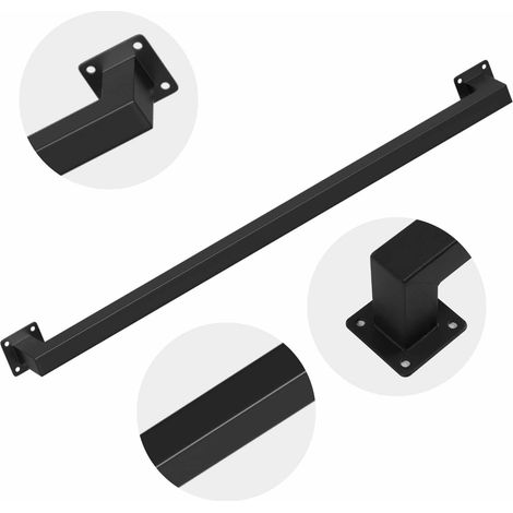 Jiubiaz Rampe Escalier Murale Main Courante Escalier Noire  Revêtement Garde Corps Longueur 80 cm Fabriqué en Métal Interieur Exterieur