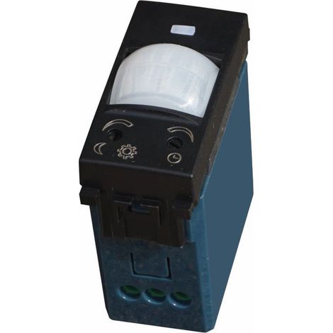 Serie Civile ETTROIT Nero Compatibile Con Vimar Arke (Sensore Movimento e Crepuscolare 1M) (1/3)