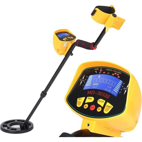 SJLERST Détecteur de Métaux Souterrain Étanche Professionnel, Chercheur d'or Affichage LCD Détecteur de Métaux Étanche Bobine de Recherche MD3010II (1/5)