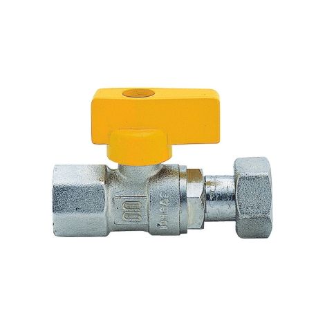 RUBINETTO A SFERA PER GAS DIRITTO FEMMINA- 1/2 x 1/2  DN 15- ENOLG- pezzi 1