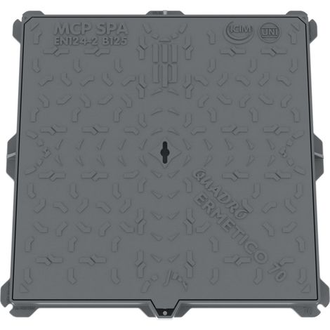 Chiusino ghisa leonardo ermetico b125 dim. esterne cm 70x70