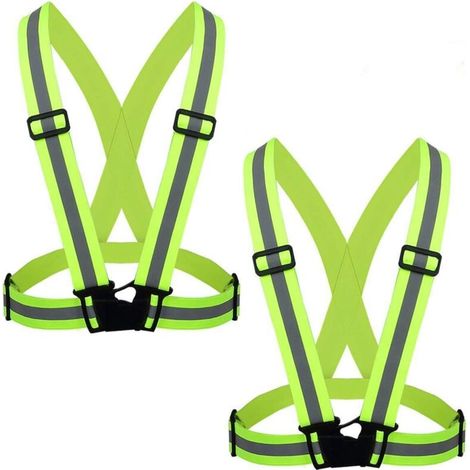Safety Vest + Reflective Adjustable Elastic Safety Vest for Running, Biking, Motorcycle (1/5)