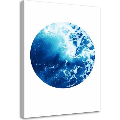 Tableau sur toile Abstrait Cercle Bleu 40x60 (1/5)