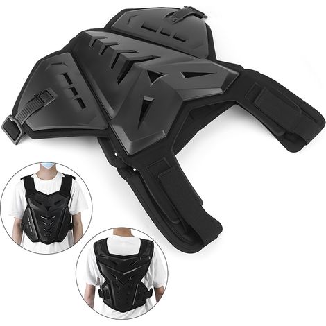 Gilet moto respirant anti-choc protection dorsale et thoracique noir pour sport outdoor (1/5)