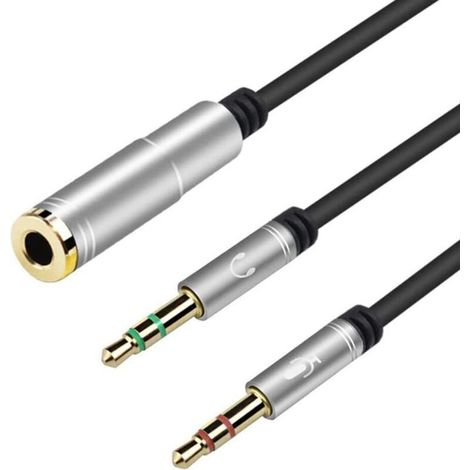 3,5 mm Adaptateur jack, 3.5mm Femelle Vers 2 Double Male Jack Audio Cable Splitter Adaptateur(2pcs) (1/5)
