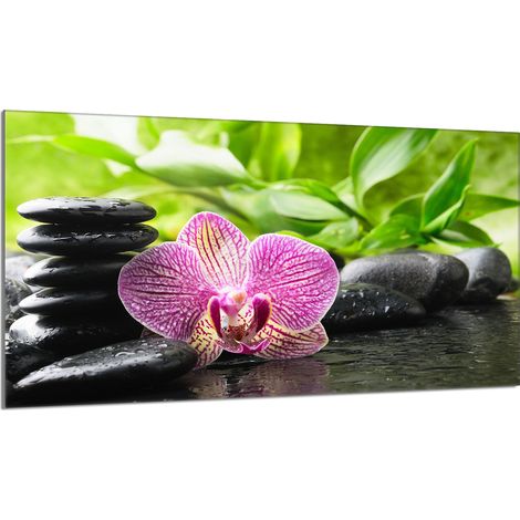 Glasschutzplatte für den Herd 90x52 Orchidea
