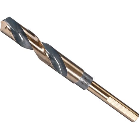 Tige réduite Torsion Foret Forage, 15mm Coupe Bord, Titane (1/5)