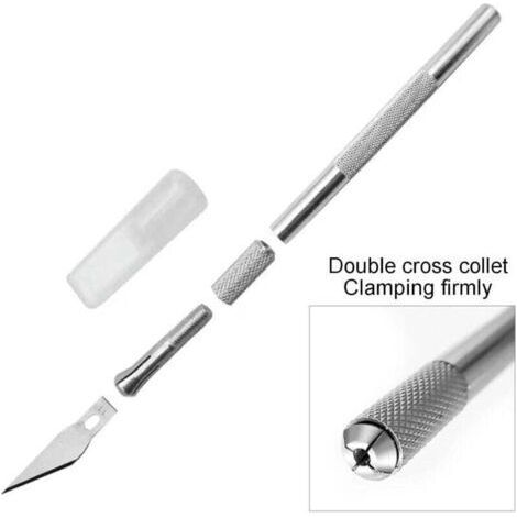pair Ensemble Scalpel, Precision Cutter Scalpel avec 10 lames, Couteau pour Loisirs Créatifs, Cutter de précisioncouteau artisanal pour l'artisanat Découpe de Travail d'art Bricolage Sculpture (1/4)