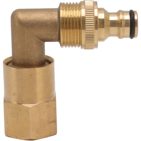 Raccord coudé en laiton 3/4 po, filetage femelle, adaptateur de tuyau universel à rotation, bon joint d'étanchéité pour l'arrosage