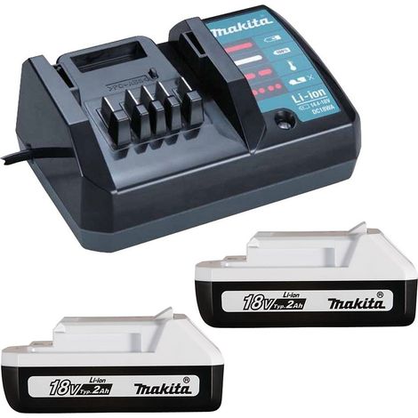2 X Makita BL1820G 18v G-Series 2.0ah Lithium Ion Battery + DC18WA Charger (1/5)