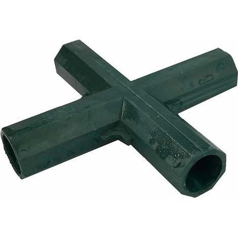 DEESSE SHOP - 4 pièces cadre de jardin connecteur d'angle connecteur de tuyau 4 voies connecteur d'angle serre meubles cadre 16mm intérieur(plat 4 voies) (1/5)