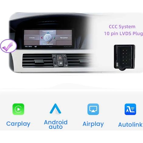 Adaptador inalámbrico CarPlay para Android Auto, compatibilidad Plug & Play, funcionalidad Bluetooth, CCC (1/2)