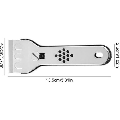 Grattoir Pour Plaque Vitrocéramique - Poignée Ergonomique - Compatible Cuisinière Vitrocéramique Et Induction - 5 Lames Incluses (1/4)