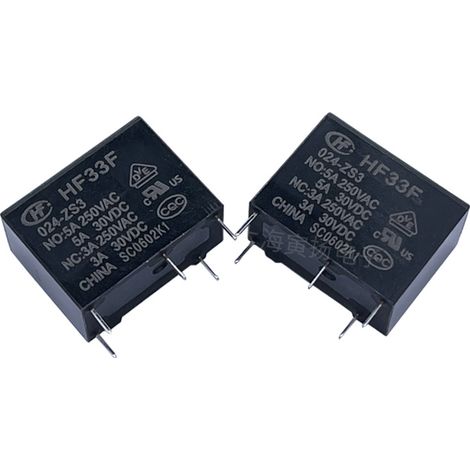 Xiamen Hongfa/HF HF33F/012-ZS3 12V DC 5A Relay, new and original