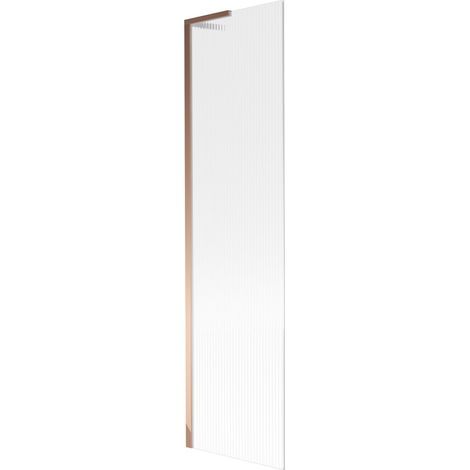 Mexen Next L mampara de baño de 1 puerta 50 x 150 cm, franjas, oro rosa - 895-050-000-03-09-60 (1/5)