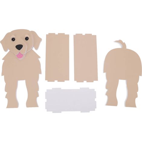 Charmant pot de fleur chien en forme d’animal, contenant pour plantes extérieur intérieur, décoration jardin avec support original.