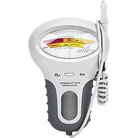 Wasserqualitätsprüfer – pH-Meter & Chlortester für Schwimmbad- und Trinkwasser – Großes Display & Robust – Batteriebetrieben (1/4)