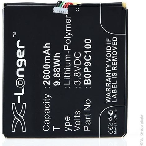 NX - Batterie téléphone, smartphone, GSM pour HTC 3.8V 2600mAh - 35H00220-00M35H00220-0 (1/3)