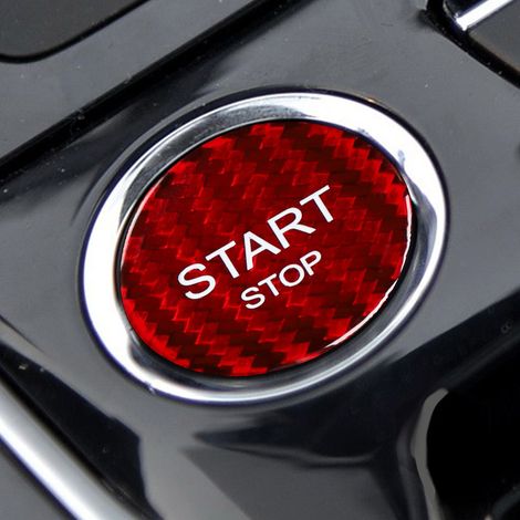 Rote Carbonfaser-Startknopfleiste für Peugeot 408, 308S, 508 und Citroën DS5 (1/5)
