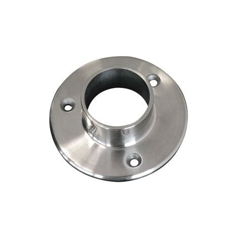 Deco Fer Forge – Support platine inox 316 pour tube rond Ø42,4mm – Diamètre 85mm, hauteur 18mm – Résistant à la corrosion en milieu marin