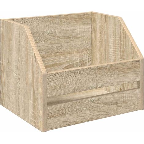 Caja para álbumes de vinilo Roble Sonoma 38 x 30 x 29 cm vidaXL (1/5)
