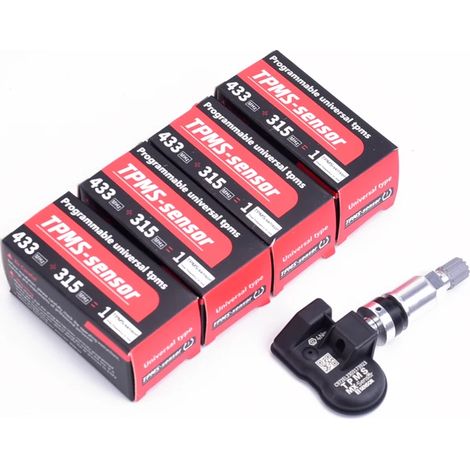 (4 pièces en métal) Capteurs TPMS MX-2 en 1 à tige en caoutchouc et métal programmables pour véhicules, surveillance de la pression des pneus TS408 TS600 TS508 (1/5)