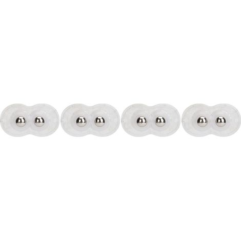 Set de 12 roulettes adhésives mini à billes doubles, roues pivotantes universelles pour poubelle, fauteuil et salon de beauté, patins rotatifs auto-collants (1/5)