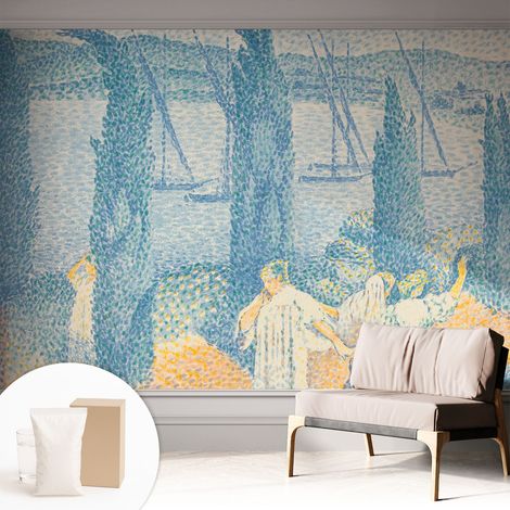Papier peint intissé décoratif pour salon chambre et cuisine Facile à poser avec colle Journée de farniente 312x219 cm (1/5)