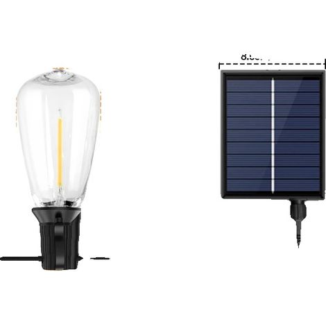 Guirnalda de luces LED para exteriores, resistente al agua (IP44), con mando a distancia, 18 m, 30 bombillas. (1/2)