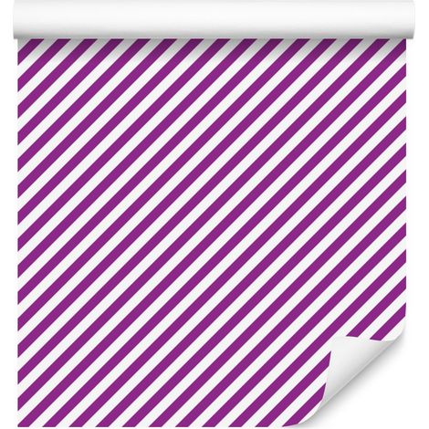 Gestreifte Tapete in Lila und Lavendel, lila Hintergrund für Wohn- und Schlafzimmer, 50 x 1000 cm (1/5)