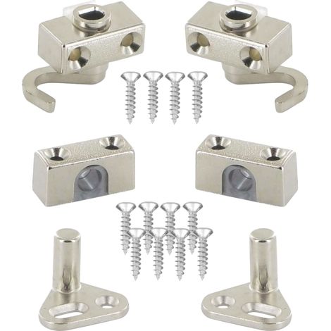 cyclingcolors Accessori per serratura cremonese ad aste rotanti gancio guida perno di fermo guarniture completa (1/5)