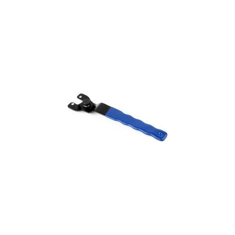 Clé à molette pour meuleuse d’angle avec poignée plastique, pour écrou de blocage, bleu – (1/5)
