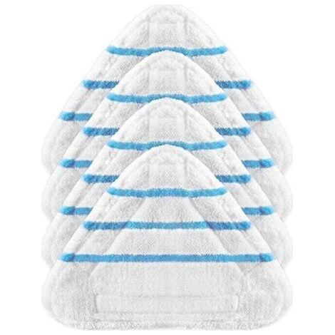 Lot de 4 housses lingettes microfibre pour balai vapeur – Lavables en machine – Nettoyage efficace sols durs (1/4)