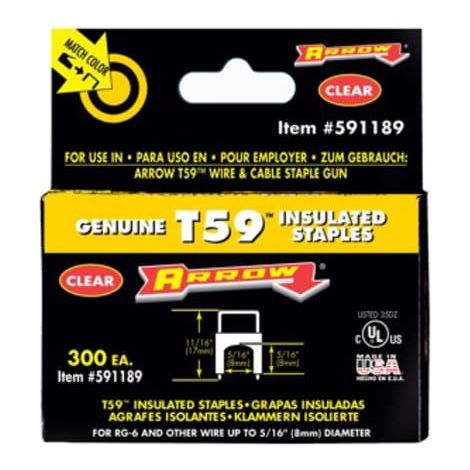 T59 Insulated Staples Clear 8 x 8mm Box 300 ARR591189
