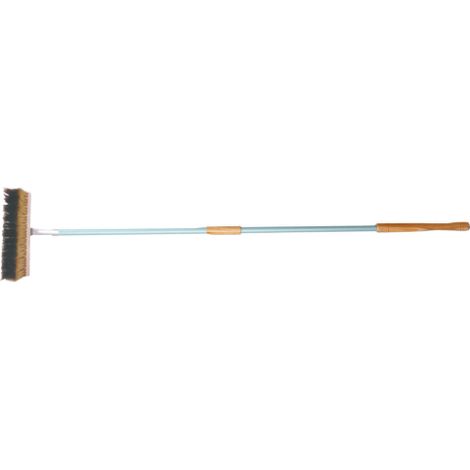 Brosse avec fils en laiton et manche de brosse pour le nettoyage du four et du barbecue