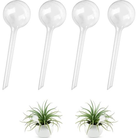 Lot de 4 arrosoirs ronds transparents - Grands modèles (1/5)