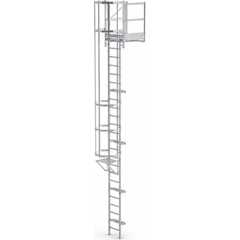 Echelle à crinoline avec trappe - Hauteur à franchir de 8 à 8,45m - CRINO-SFP/101-7871 (1/5)
