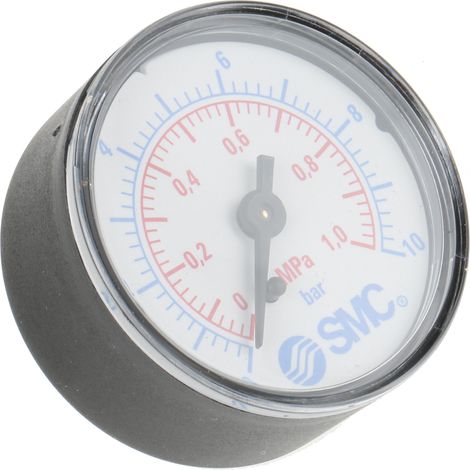Manomètre SMC, 0MPa à 1MPa, raccord G 1/8, Ø cadran 50mm ( Prix pour 1 )
