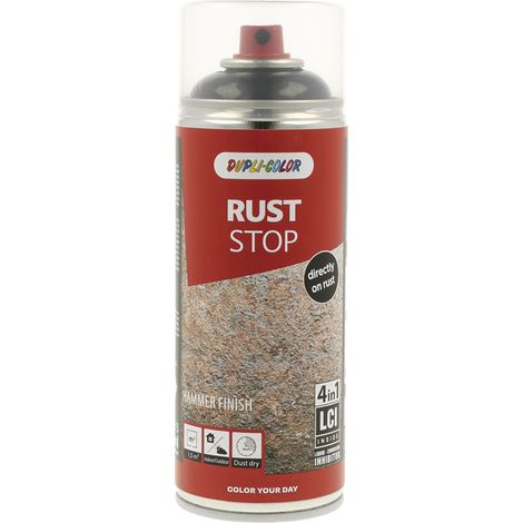 Dupli Color Rost Stop 4in1 - Grundierung und aktiver Rostschutz Spray - hochdeckend und versiegelnd Eisenglimmer/Hammerfinish anthrazit (1/5)