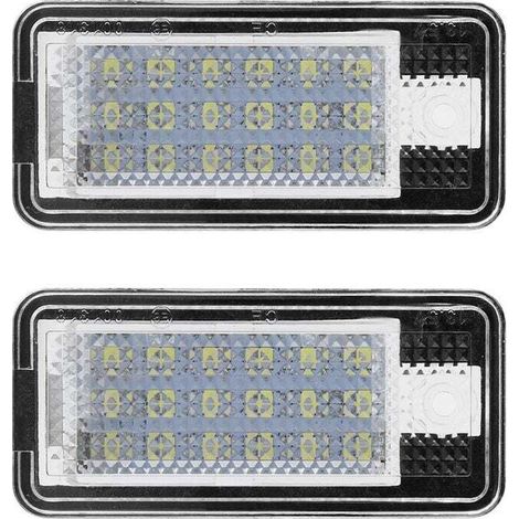 2 pièces voiture Led numéro Hop-Lpl0114 plaque lampe ampoule Kit pour Audi A3 S3 A4 S4 B6 B7 A6 C6 S6, (1/4)