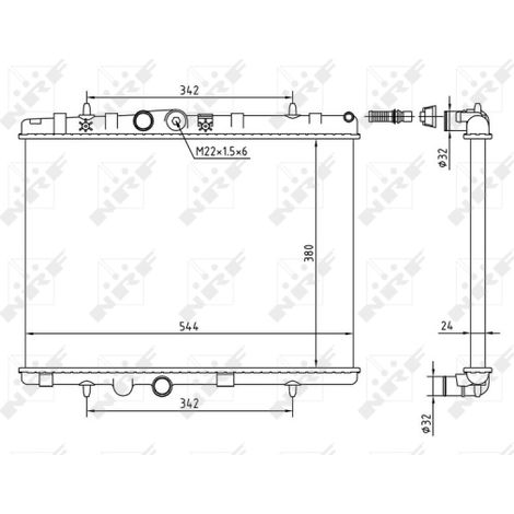 Radiateur, refroidissement du moteur NRF 58226A CITROËN 133089 1330P8 1330P9