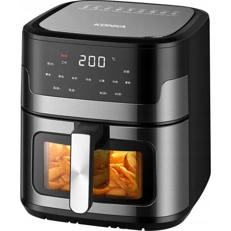 Freidora sin grasa de 5,5 L y 1500 W, freidora de aire grande, horno XL con ventana, 60 min. (1/5)