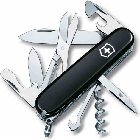Offiziersmesser "Climber" 91 mm 14 Funktionen schwarz
