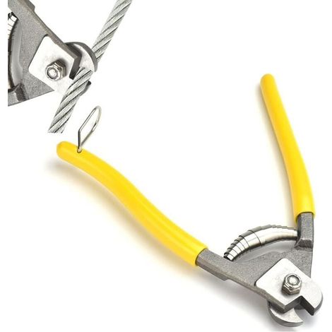 Pince Coupe-câble Pince à Câble en Acier au Chrome Coupe-câble à Cliquet Pince Coupante de Câble 17.3cm Pince à Isolation pour Câbles, Cordes, Fils d'acier, Ressorts (1/5)