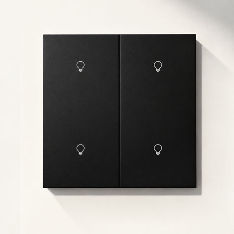 Panneau mural interrupteur intelligent protocole Thread version avec neutre 4 touches noir mat Type 86 contrôle vocal 100 g – Livraison gratuite
