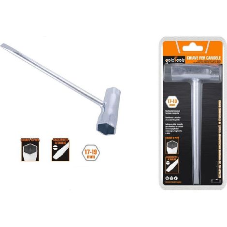 Trade Shop - ZÜNDKERZEN-MAULSCHLÜSSEL 17-19 MM SCHLITZSCHRAUBENDREHER KETTENSÄGE 57259 - (1/2)