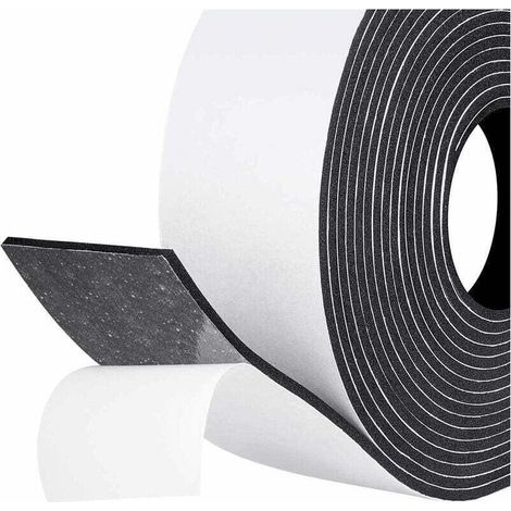 Joint adhésif phonique pour fenêtres et portes – Mousse caoutchouc 50mm x 3mm x 5m – Isolation acoustique et thermique – Protection contre les courants d'air (1/5)