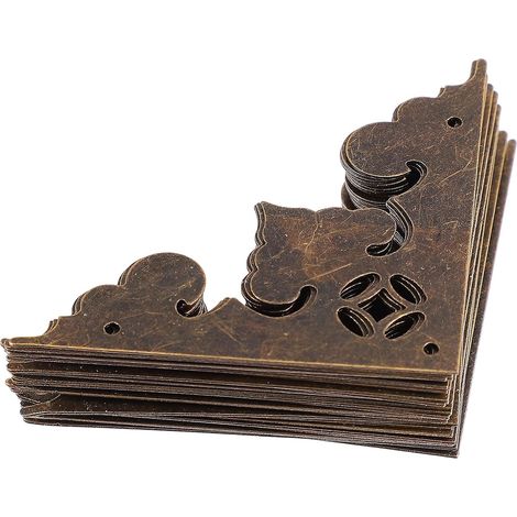 24 protège-coins décoratifs - métal/bois - style vintage (1/5)