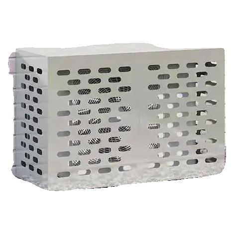 Funda para aire acondicionado, impermeable, resistente a los rayos UV, color plata. (1/2)